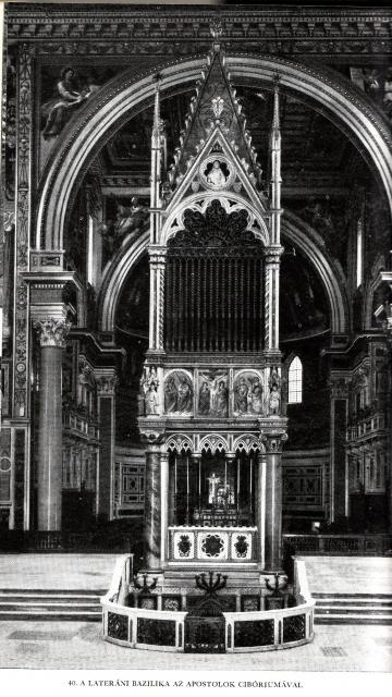 A Lateráni Bazilika az apostolok cibórumaival